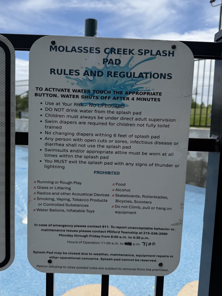 Image showing rules and regulations for the splash pad